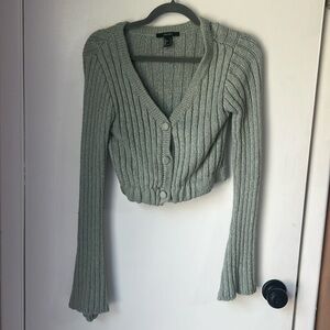 Forever 21 Bell Sleeve button up sweater cardigan S